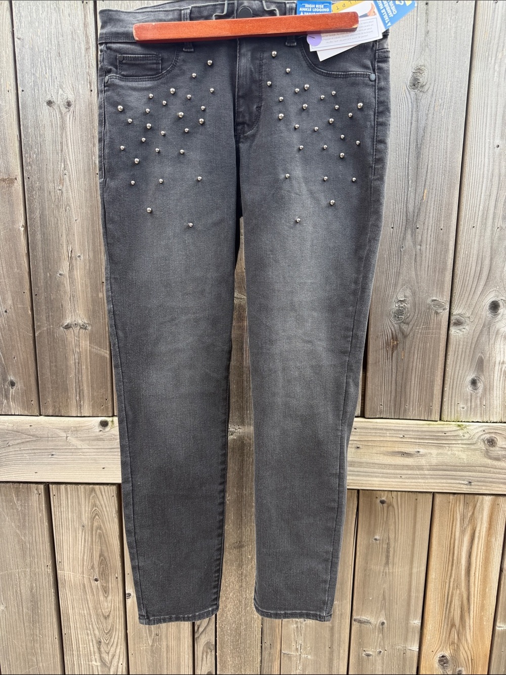 Jordache Women’s Embellished Black Skinny ankle leggings Jeans